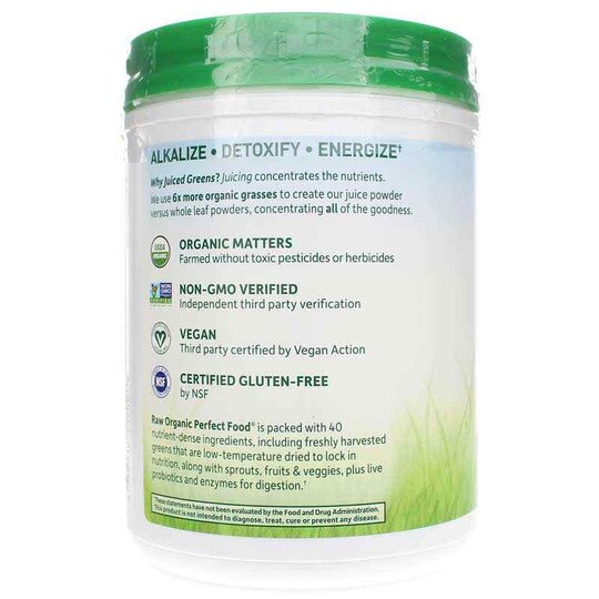 Raw Organic Perfect Food Green Powder, GOL